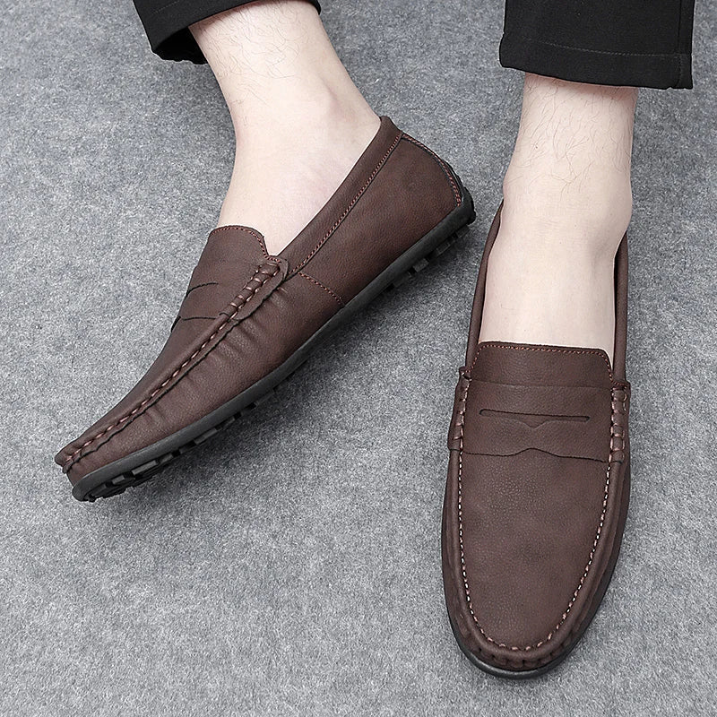 Corvane Leather Loafers - Saint Drako