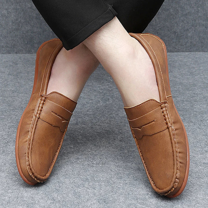 Corvane Leather Loafers - Saint Drako