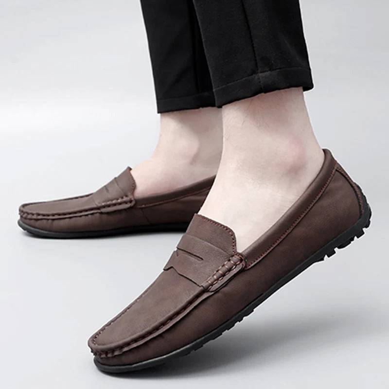 Corvane Leather Loafers - Saint Drako