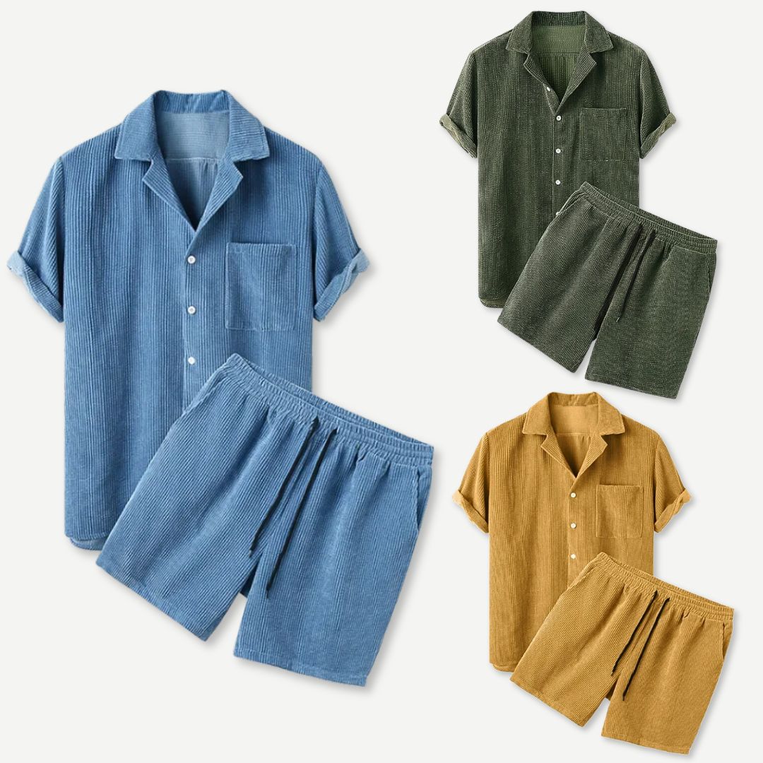 Corduroy Shirt & Shorts Set - Saint Drako