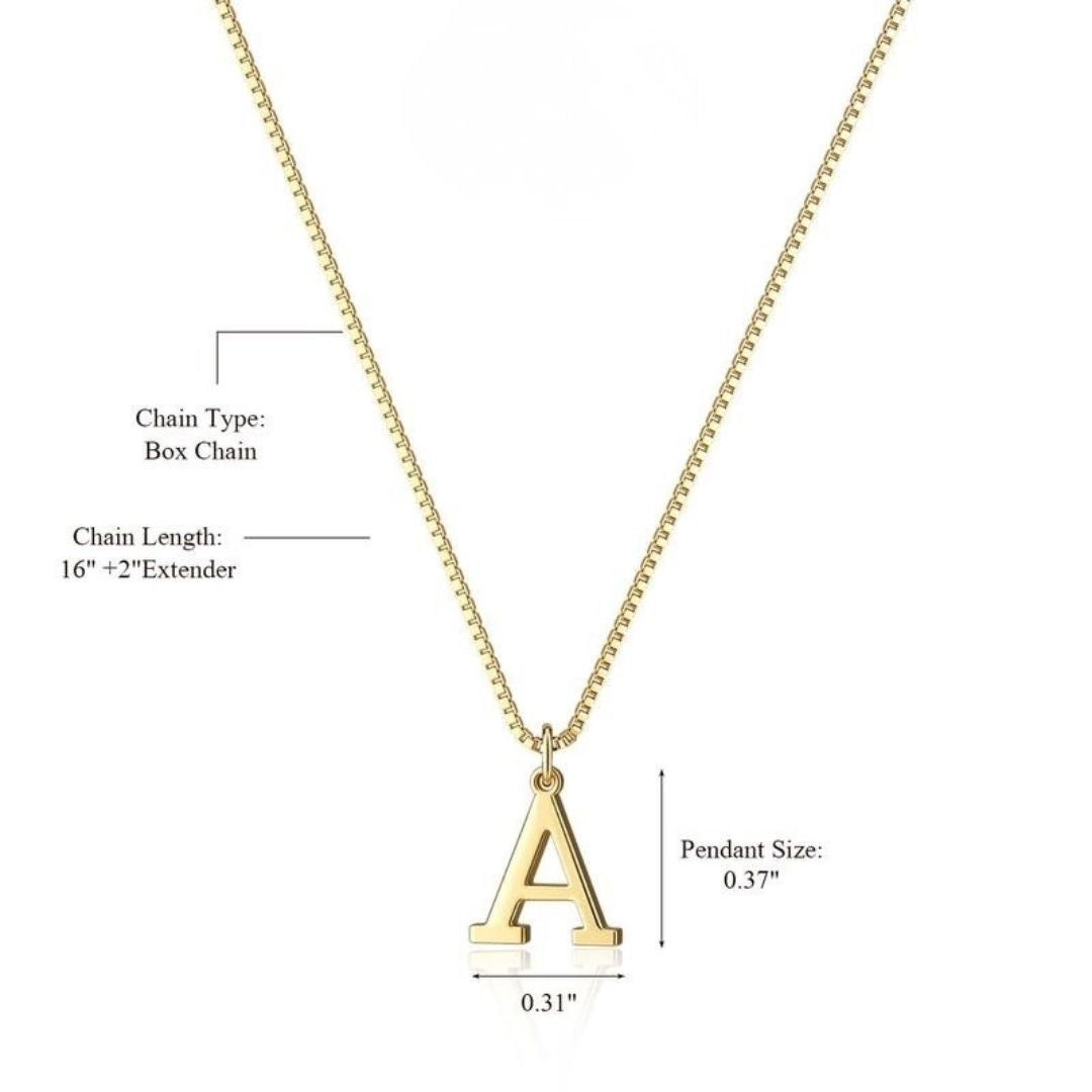 Eloria Initial Pendant Necklace - Saint Drako