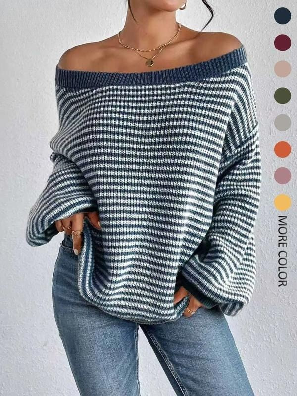 Portofino Off-Shoulder Knit Sweater