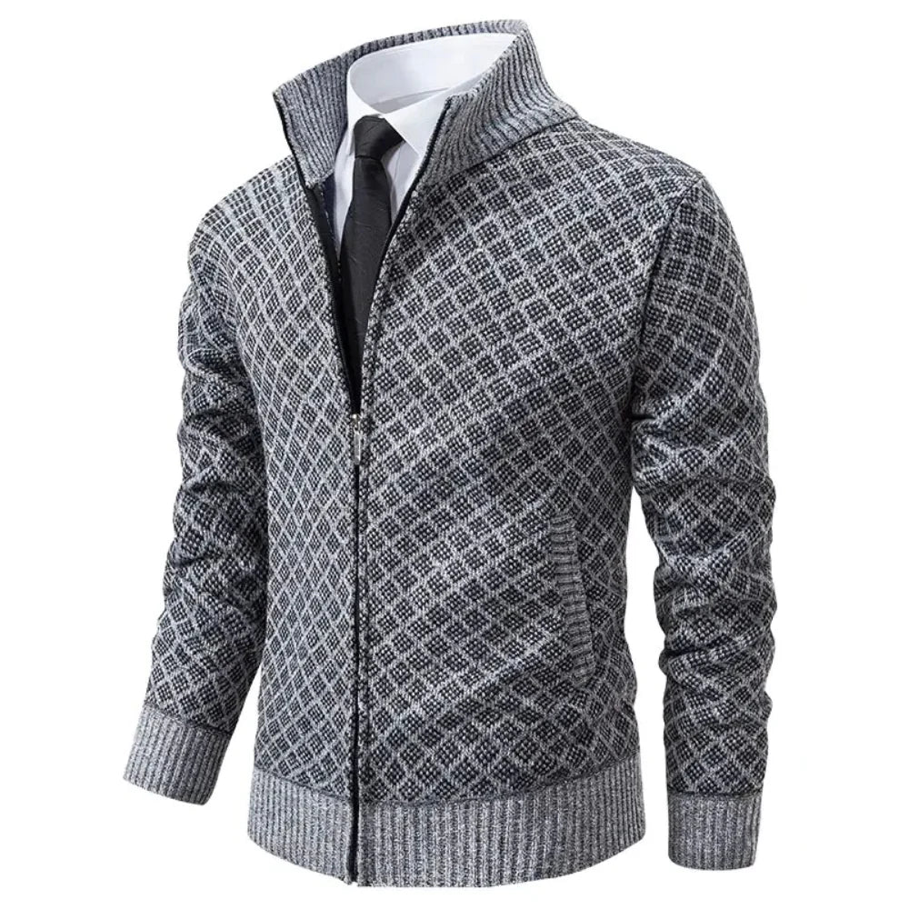 Dawson Men’s Wool Zipper Cardigan - Saint Drako