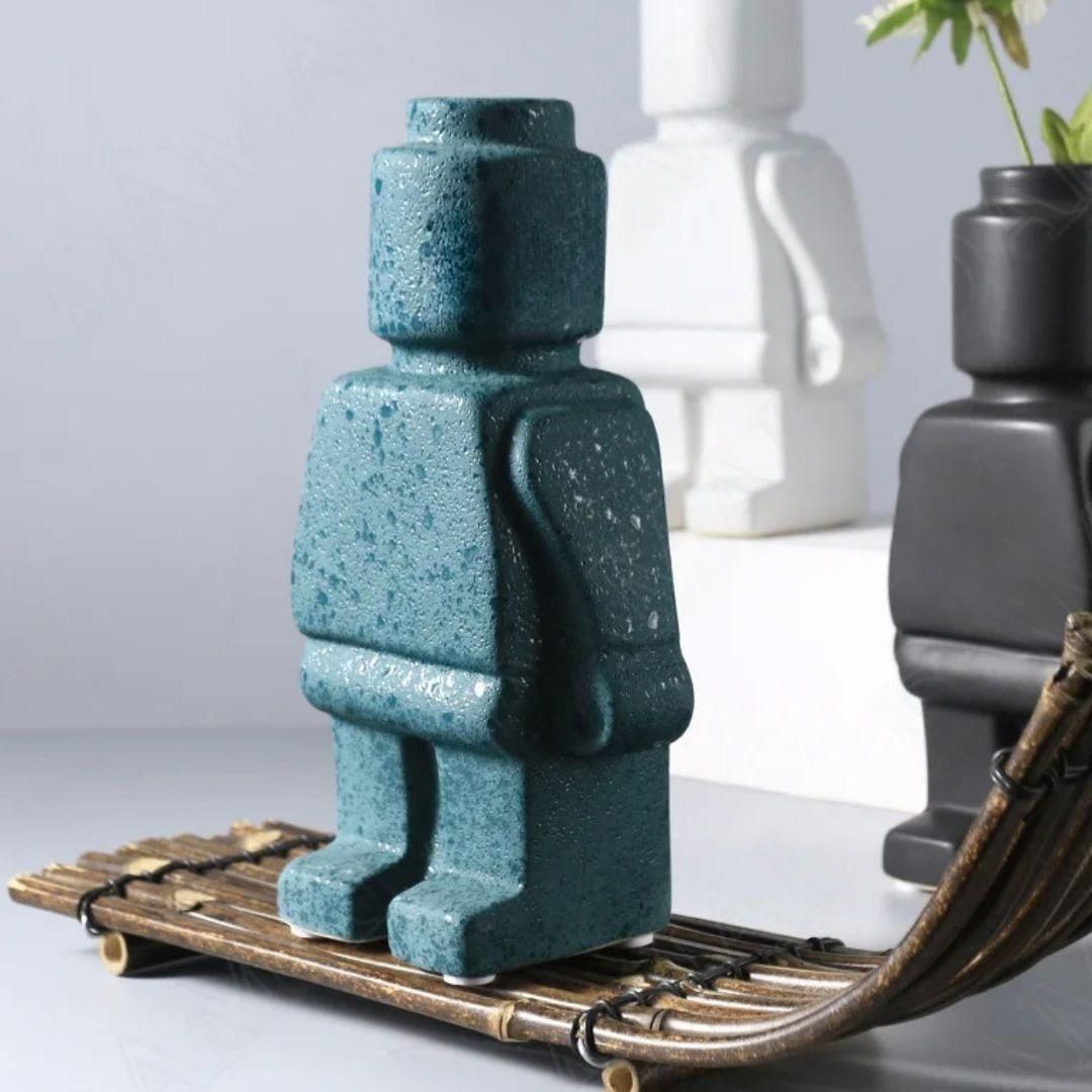 Ceramic Lego Man Flower Vase - Saint Drako