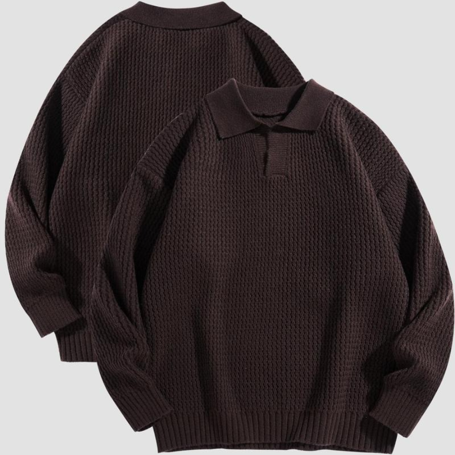 Murcia Waffle Knit Collared Shirt - Saint Drako