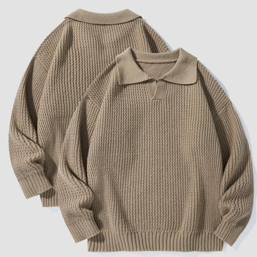 Murcia Waffle Knit Collared Shirt - Saint Drako