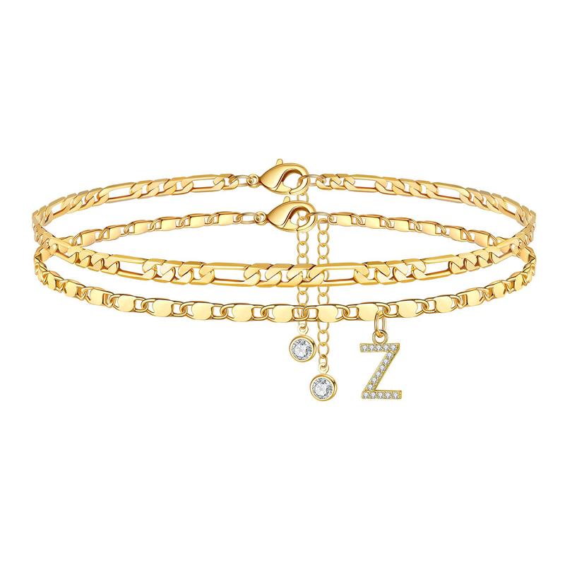 Siena Gold Initial Anklet - Saint Drako