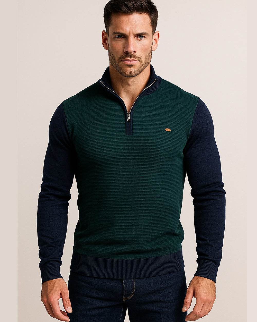 Florence Half-Zip Cotton Sweater