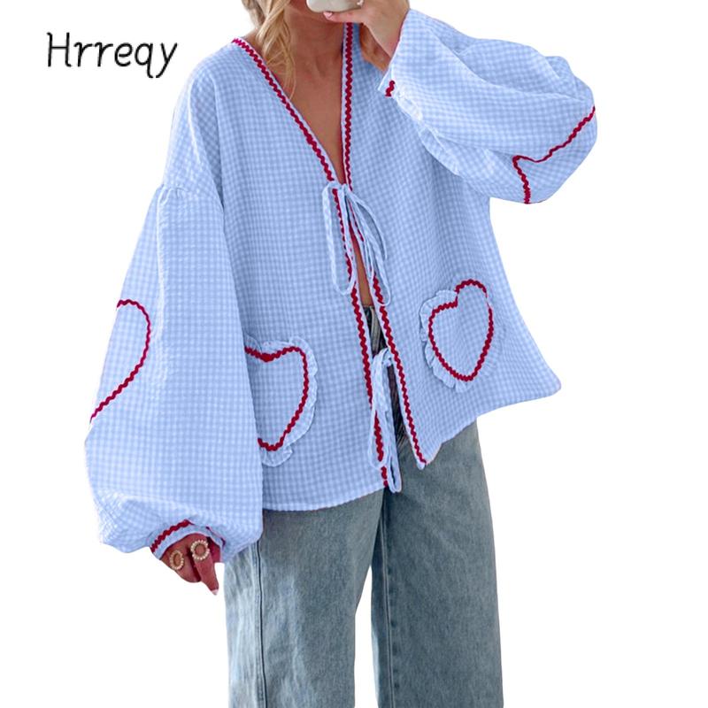 Belluno Gingham Heart Blouse