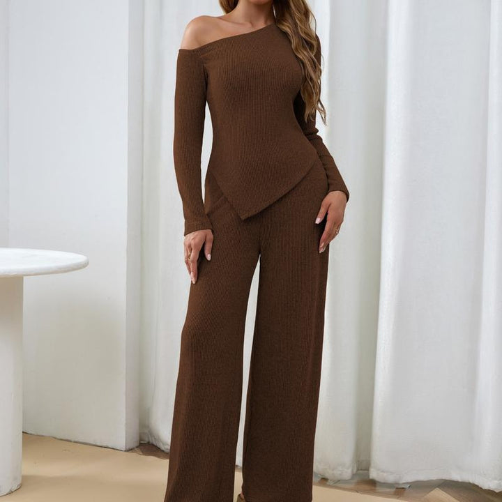 Calabria Ribbed One-Shoulder Set
