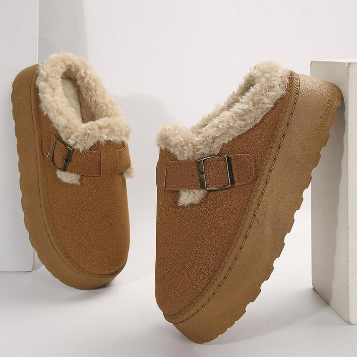 Malta Shearling Suede Clogs