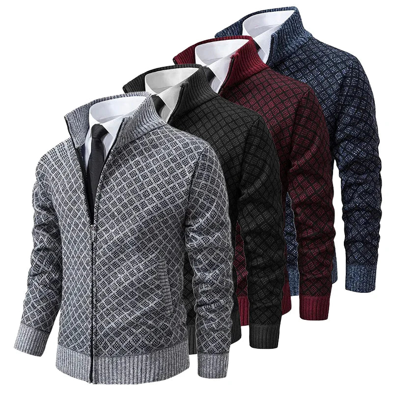 Dawson Men’s Wool Zipper Cardigan - Saint Drako
