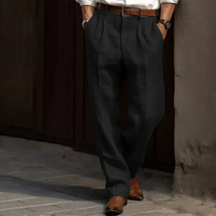 Mercer Men’s Classic Wide Leg Trousers - Saint Drako
