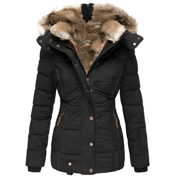 Valenza Quilted Fur-Trim Hooded Puffer Jacket