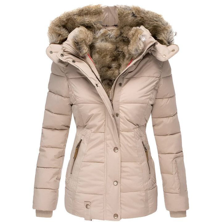 Valenza Quilted Fur-Trim Hooded Puffer Jacket