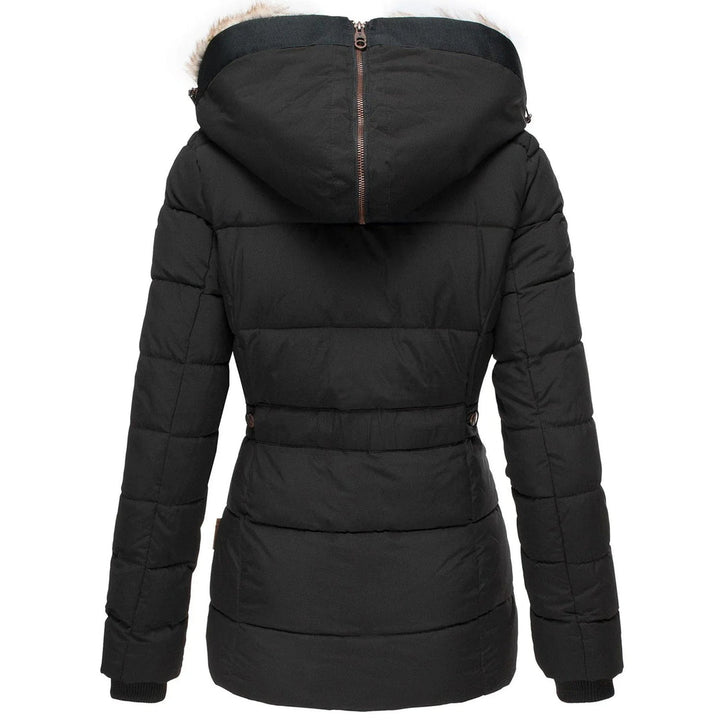 Valenza Quilted Fur-Trim Hooded Puffer Jacket
