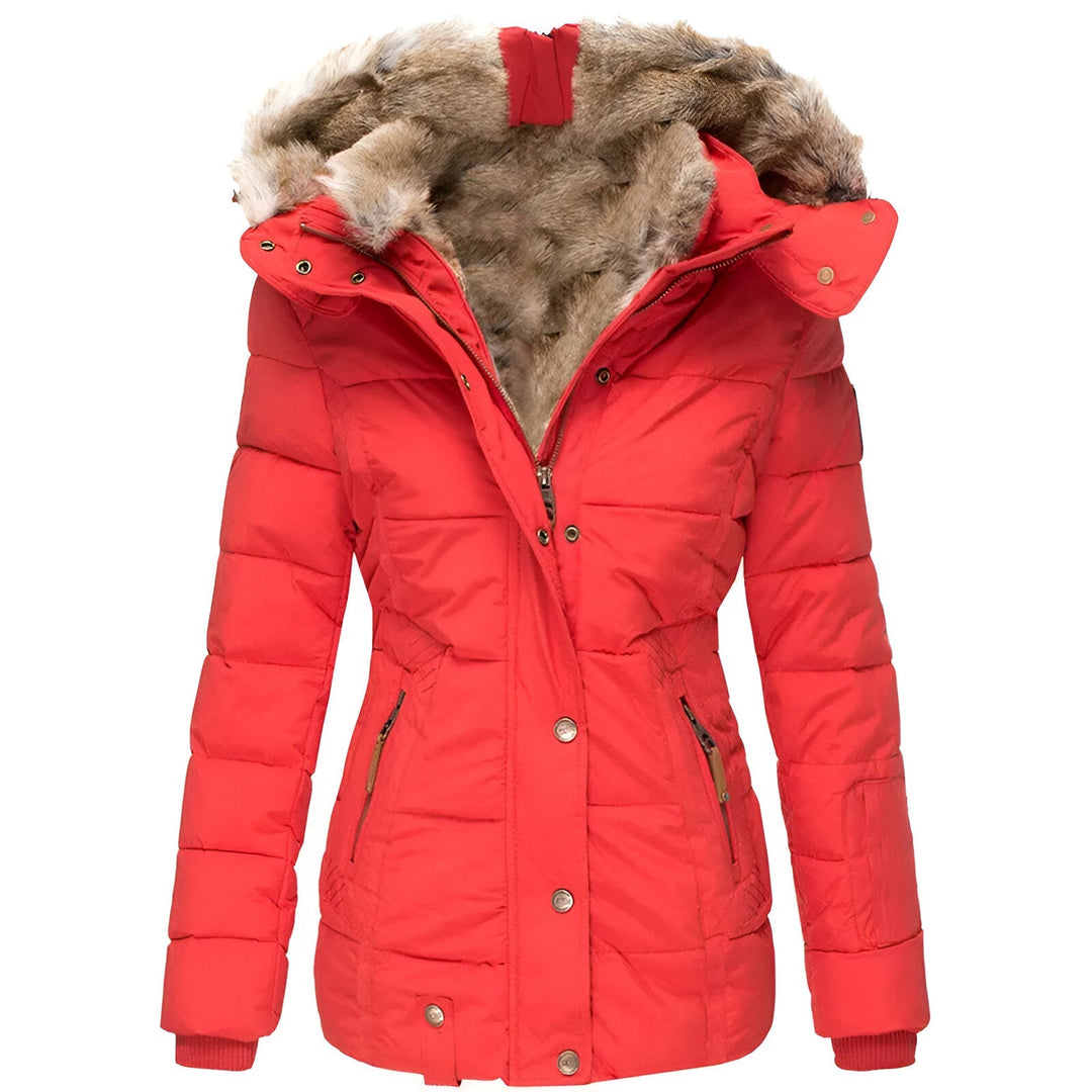 Valenza Quilted Fur-Trim Hooded Puffer Jacket