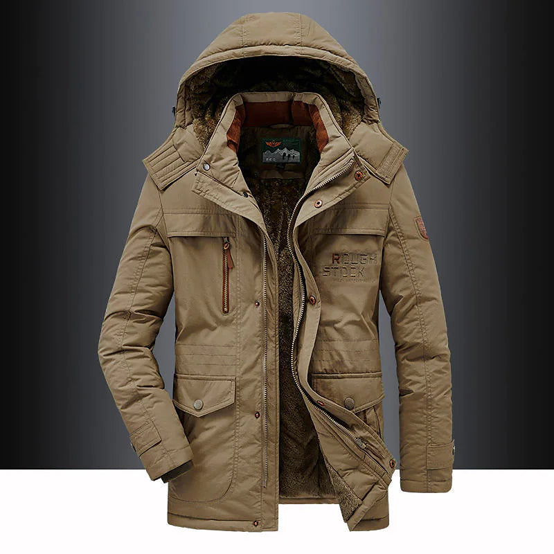Nordica Fleece-Lined Thigh-Length Hooded Parka