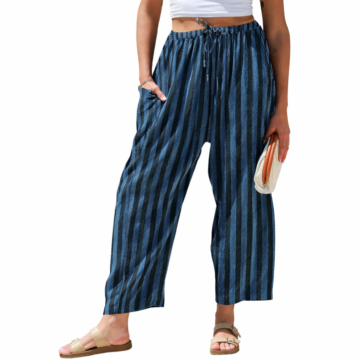 Ibiza Striped Wide-Leg Pants