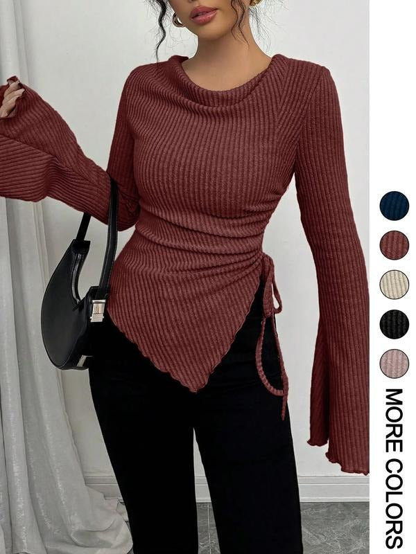 Bellagio Wrap Rib Knit Top