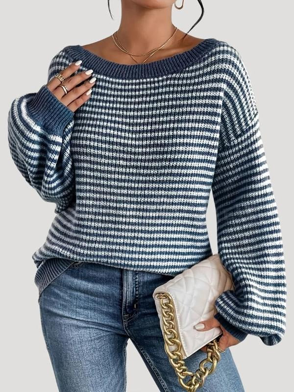 Marbella Striped Knit Sweater - Saint Drako