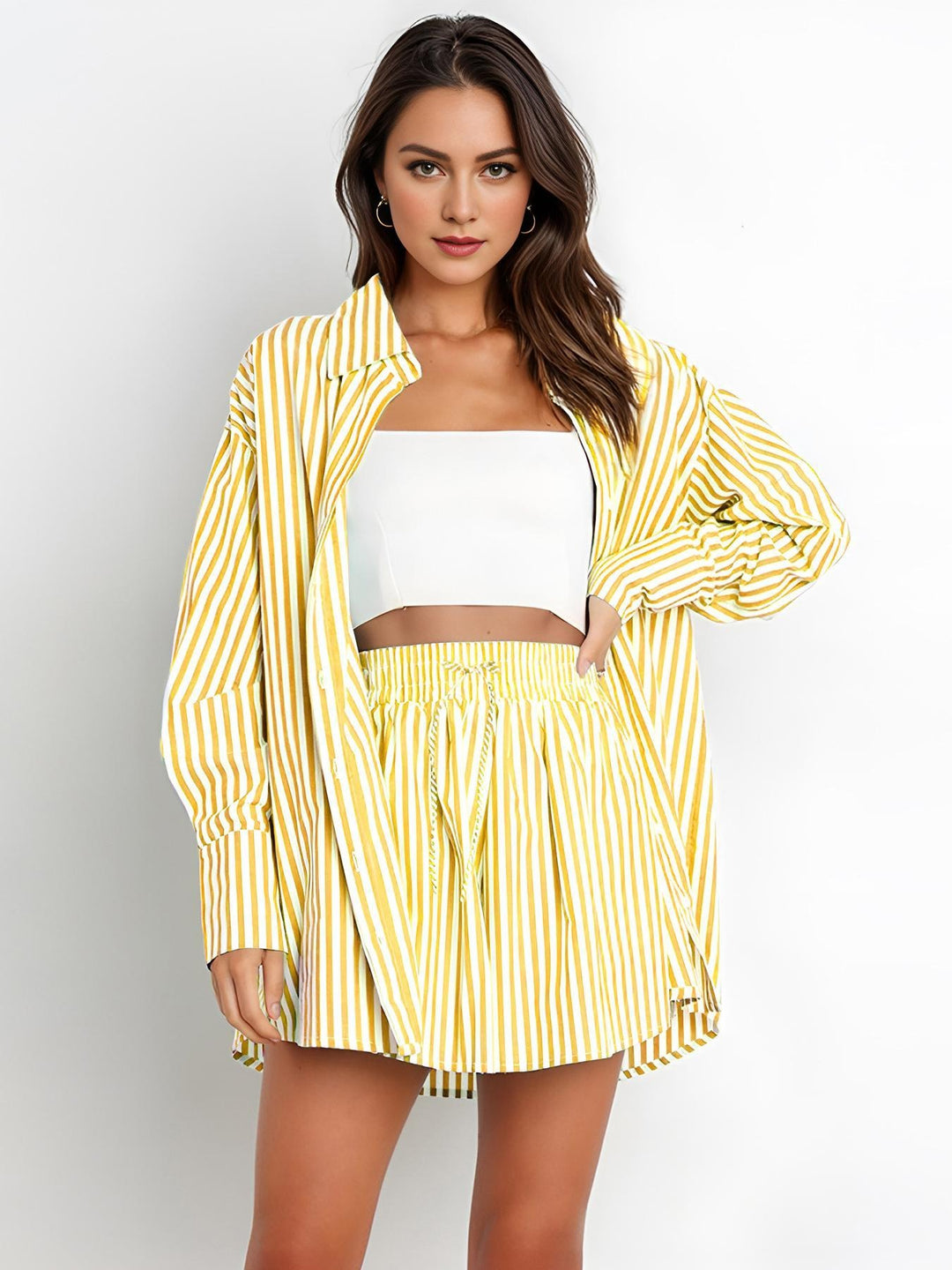 Verona Striped Oversized Two-Piece Set