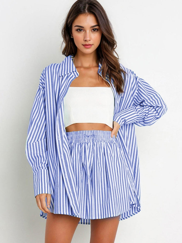 Verona Striped Oversized Two-Piece Set