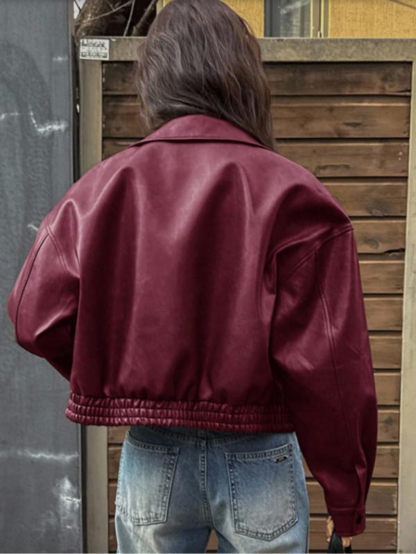 Valdoria Cropped Leather Jacket