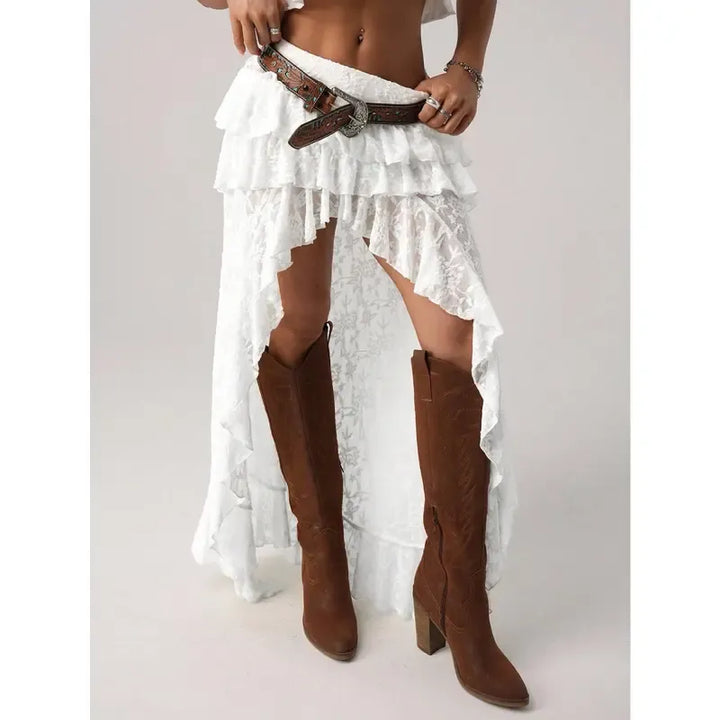 Sienne Lace High-Low Skirt