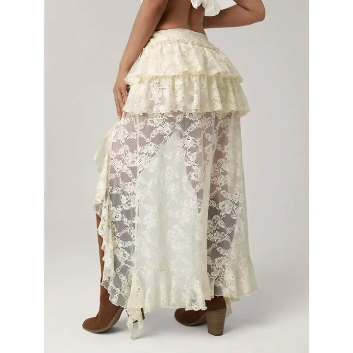 Sienne Lace High-Low Skirt