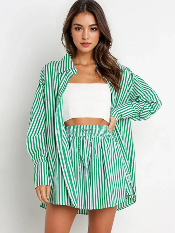 Verona Striped Oversized Two-Piece Set