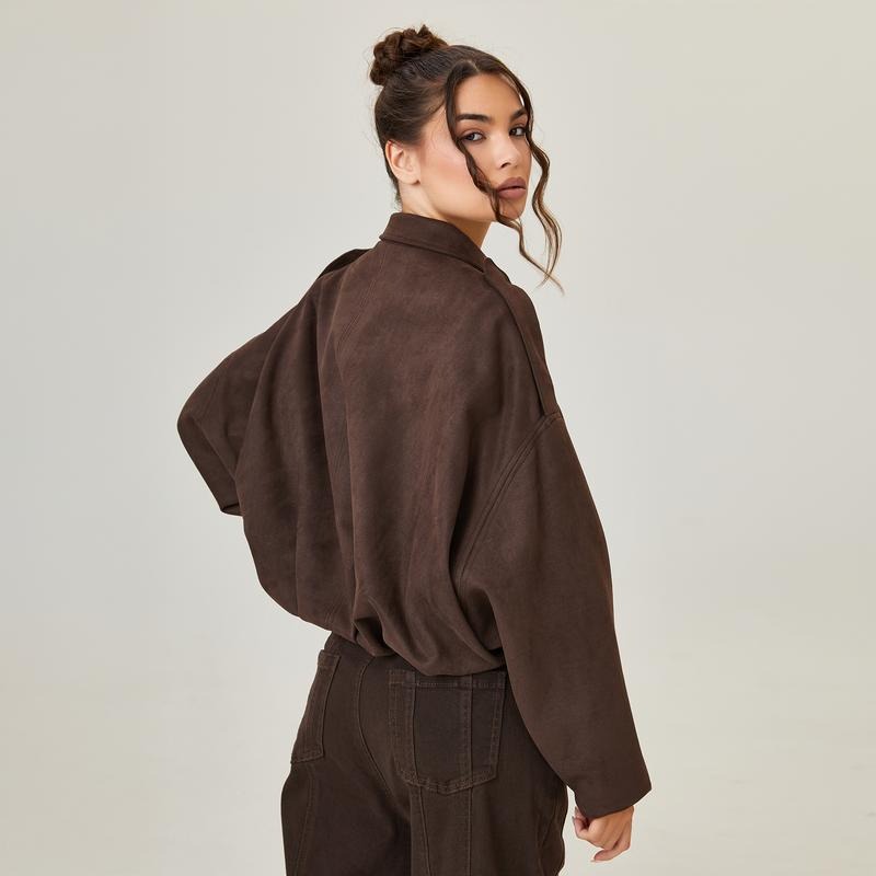 Novara Suede Bomber Jacket - Saint Drako