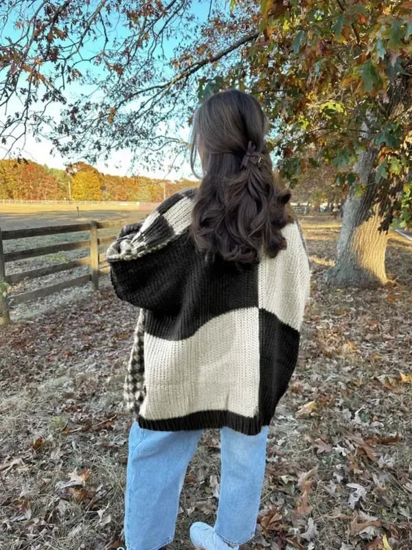 Verona Check Cardigan - Saint Drako