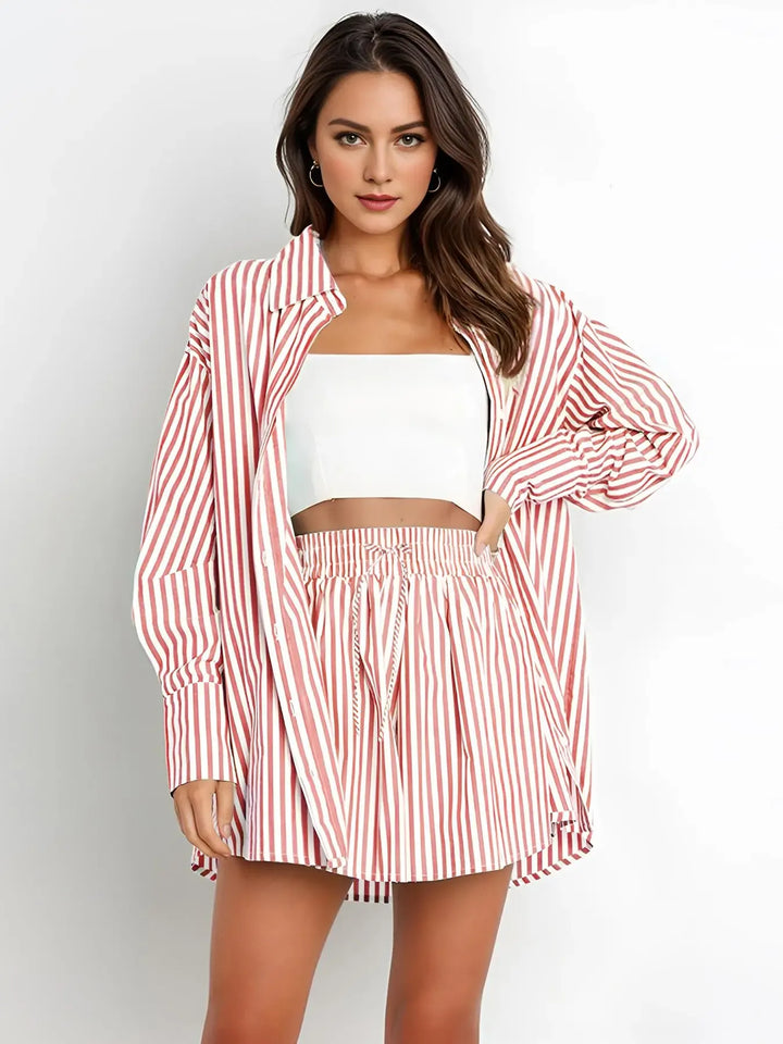 Verona Striped Oversized Two-Piece Set