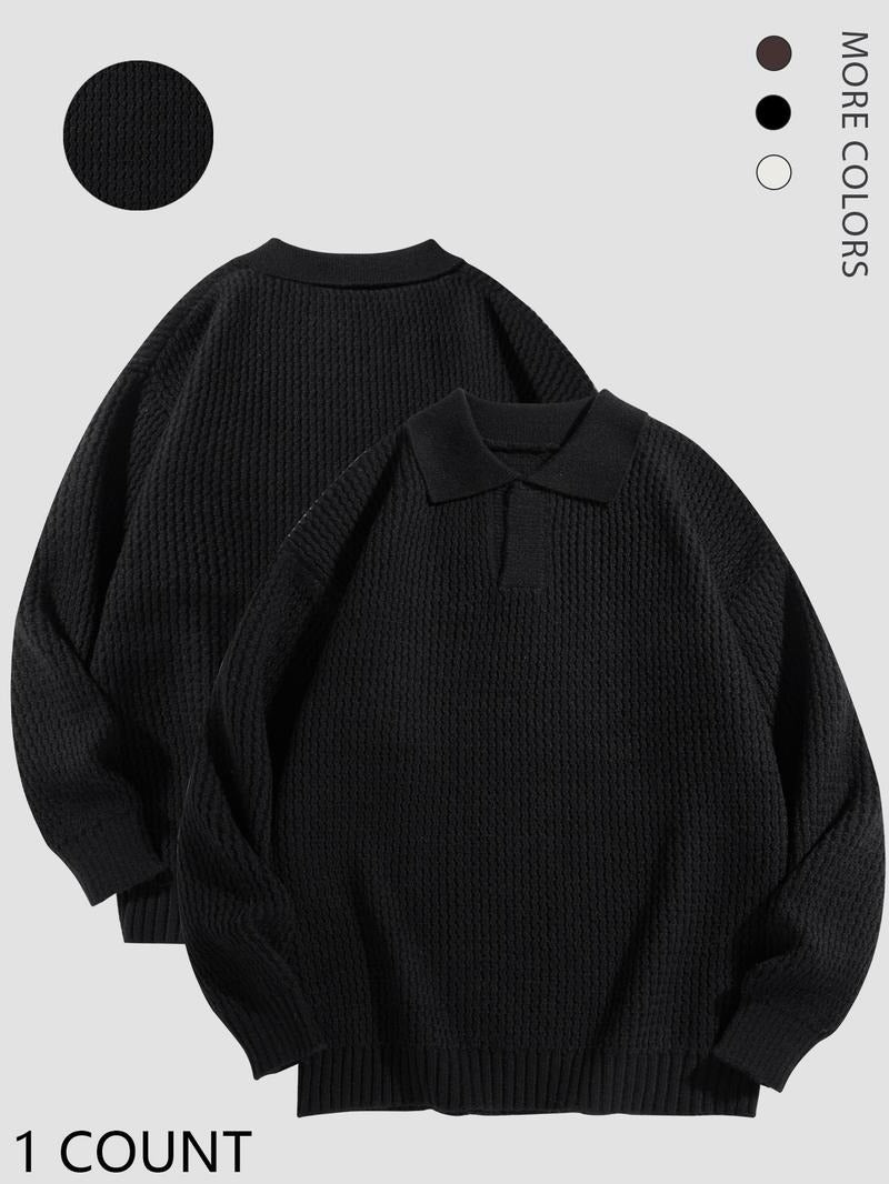 Corvino Knit Polo Sweater - Saint Drako