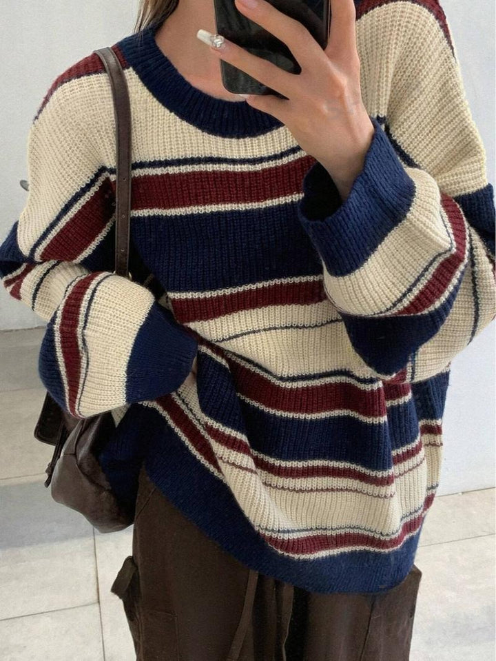 Siena Striped Knit Sweater - Saint Drako