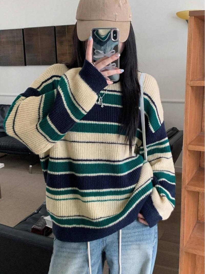 Siena Striped Knit Sweater - Saint Drako