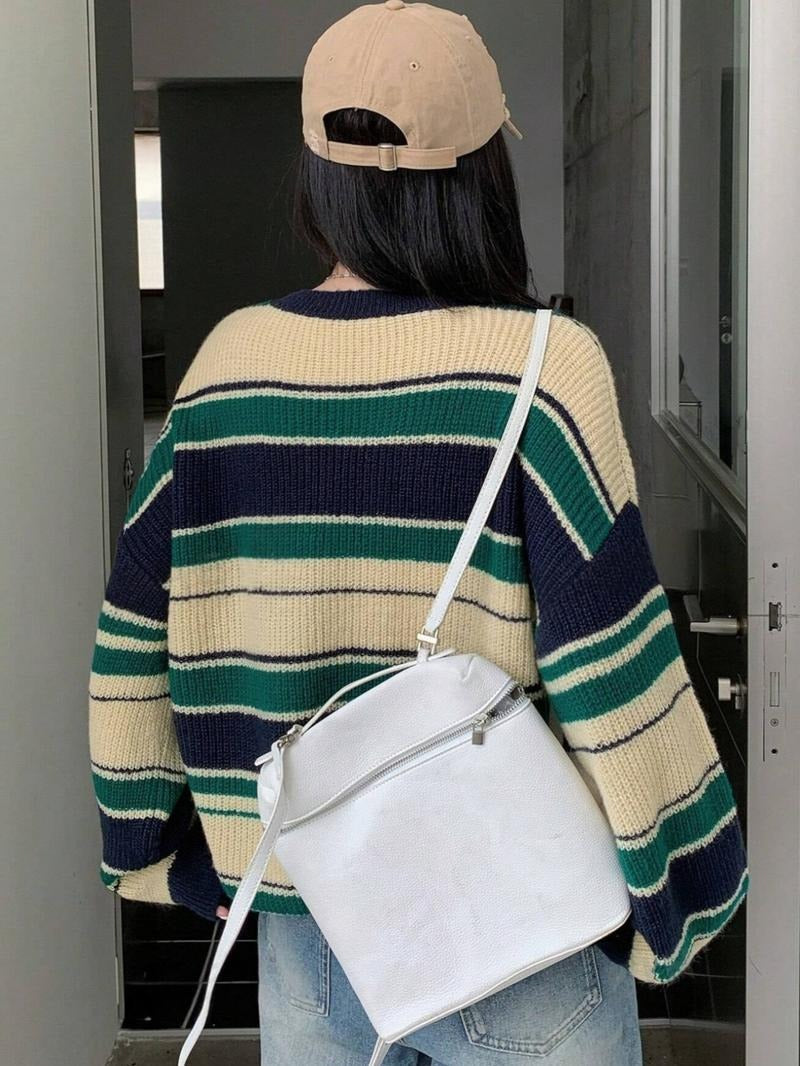 Siena Striped Knit Sweater - Saint Drako
