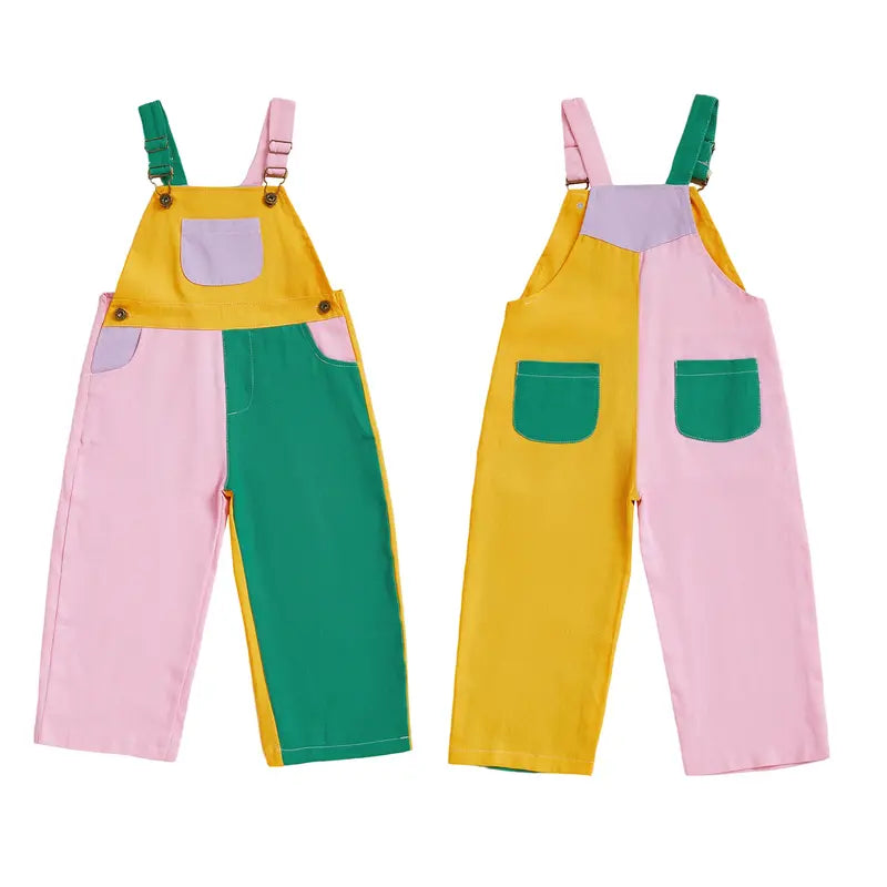 Lunaro Colorblock Kids Overalls