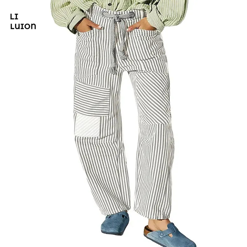 Lunaro Striped Patchwork Pants