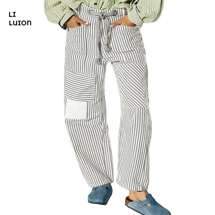 Lunaro Striped Patchwork Pants