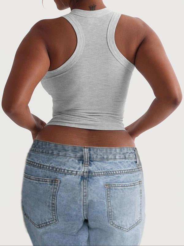 Lunaro Ribbed Tank Top - Saint Drako