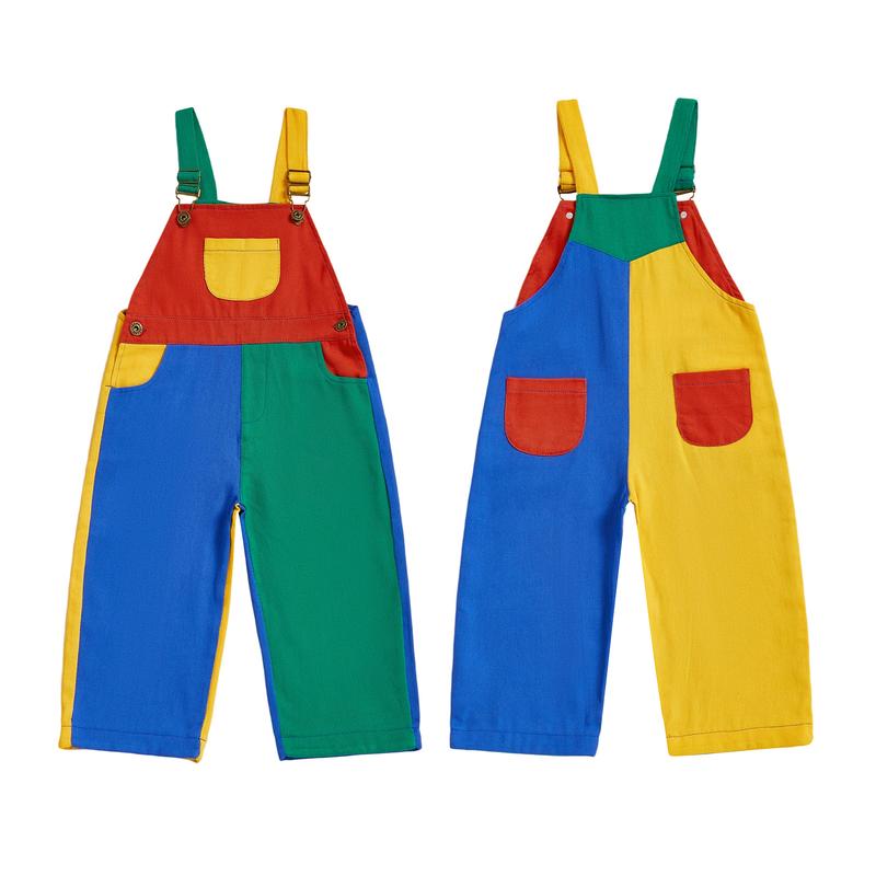 Lunaro Colorblock Kids Overalls
