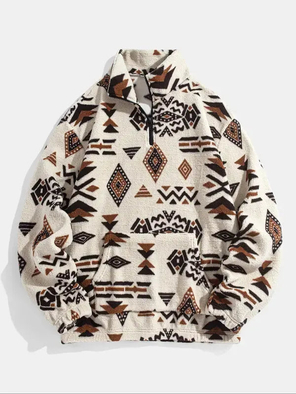 Navarra Patterned Fleece Pullover