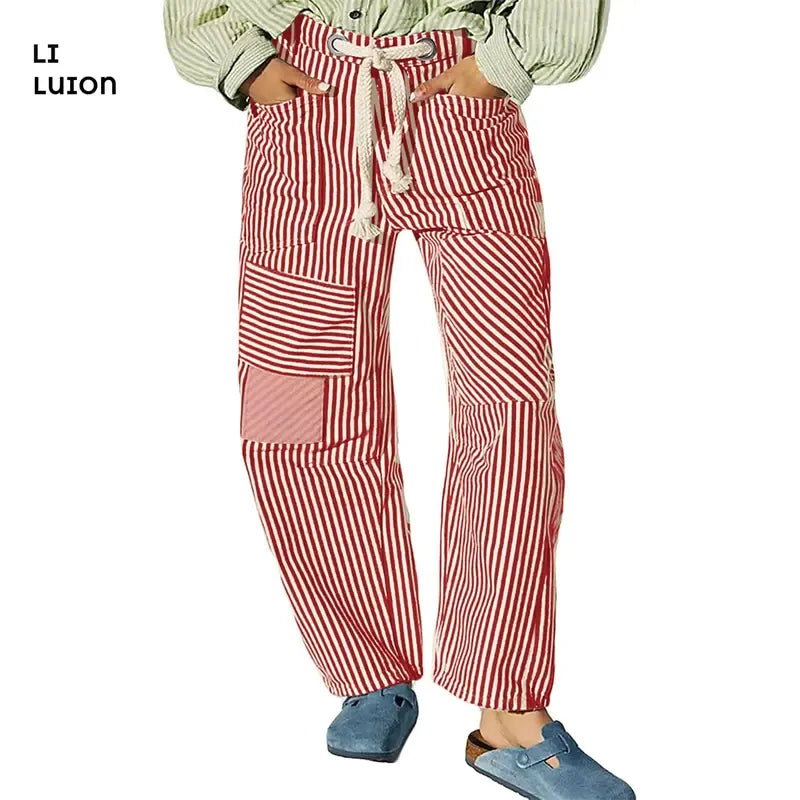 Lunaro Striped Patchwork Pants