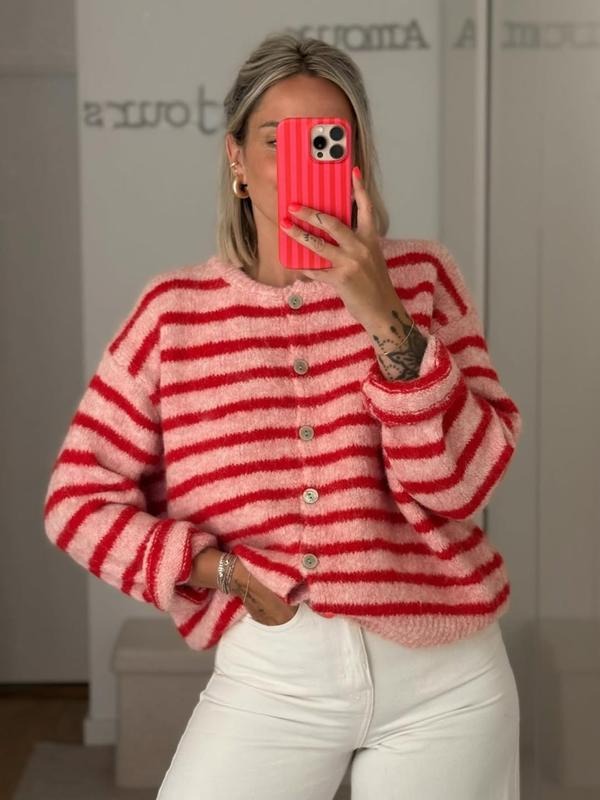 Calidora Striped Knit Cardigan