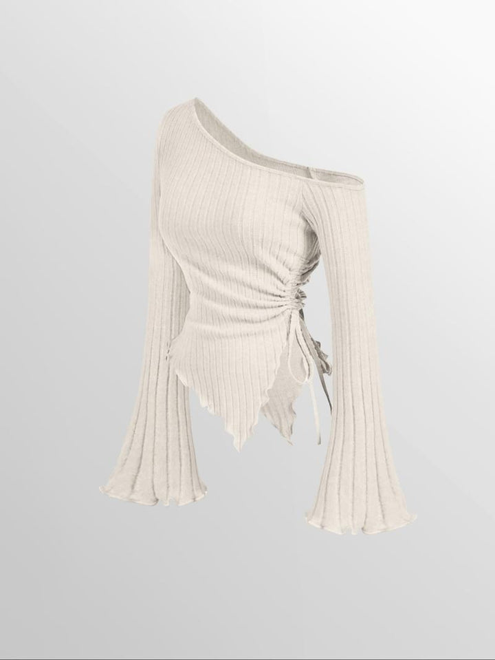 Malaga Asymmetric Ribbed Top