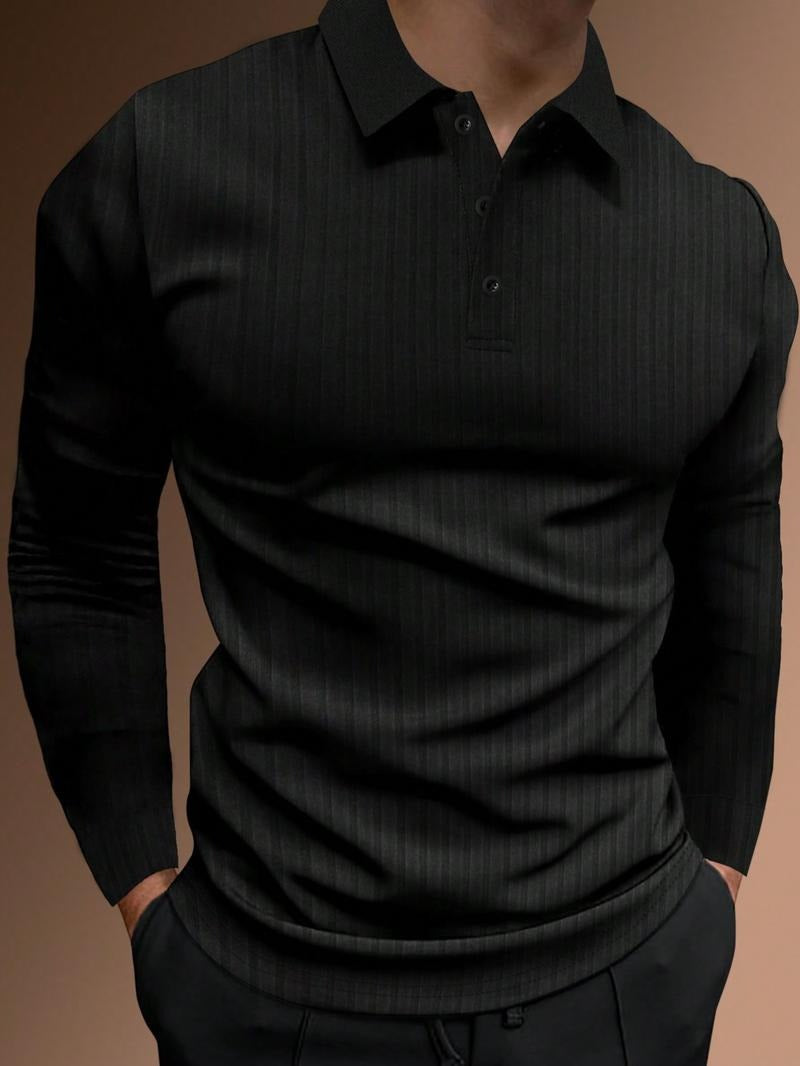 Long-sleeve Lux Ribbed Polo - Saint Drako