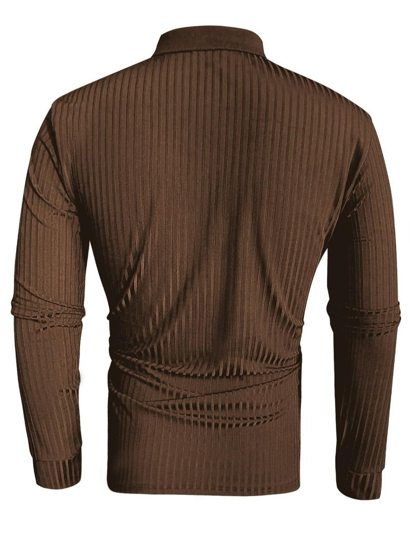 Long-sleeve Lux Ribbed Polo - Saint Drako