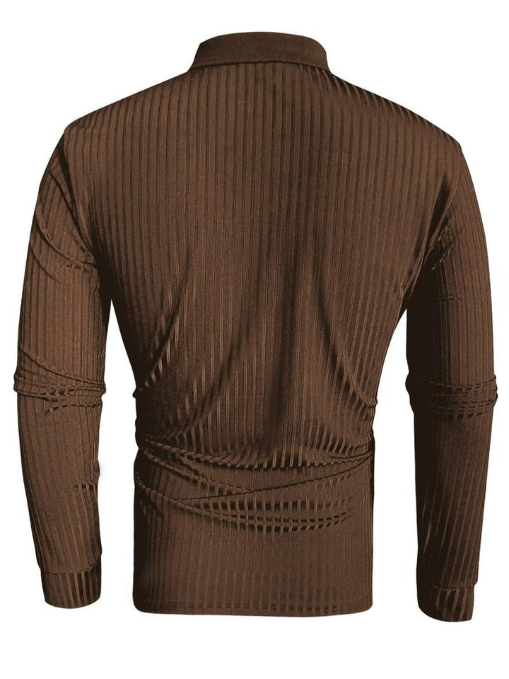 Long-sleeve Lux Ribbed Polo - Saint Drako